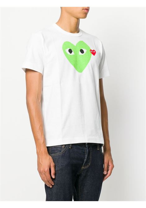 red emblem knit t-shit COMME DES GARÇONS PLAY | AX-T106-0513